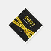 Misdaadscène Verjaardagsfeest met gele politieband Servet (Hoek)