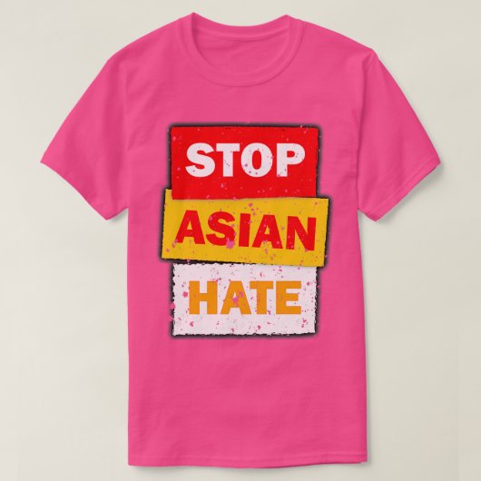 Misdaden aziatische gemeenschap supporter stop azi t-shirt (Design voorkant)