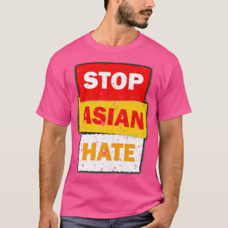 Misdaden aziatische gemeenschap supporter stop azi t-shirt