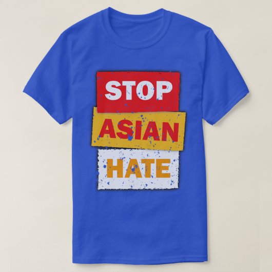 Misdaden aziatische gemeenschap supporter stop azi t-shirt (Design voorkant)