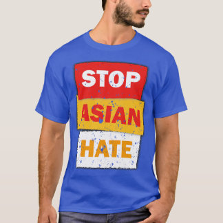 Misdaden aziatische gemeenschap supporter stop azi t-shirt