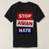 Misdaden Aziatische gemeenschap supporter Stop Azi T-shirt (Design voorkant)