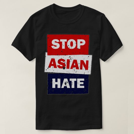 Misdaden Aziatische gemeenschap supporter Stop Azi T-shirt (Design voorkant)