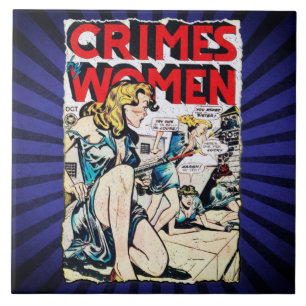 Misdaden door vrouwen #3,  Comic Hoesje-Golden Age Tegeltje
