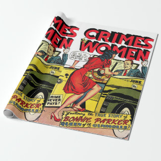 Misdaden door vrouwen Bonnie Parker Comics Wrapp Cadeaupapier