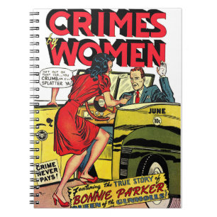 Misdaden door Women_Bonnie Parker komieken Notitieboek