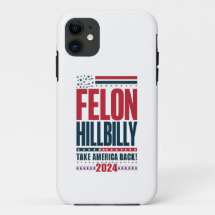 Misdadiger Hillbilly 2024 Trump Vance 2024 Verkiez Case-Mate iPhone Case