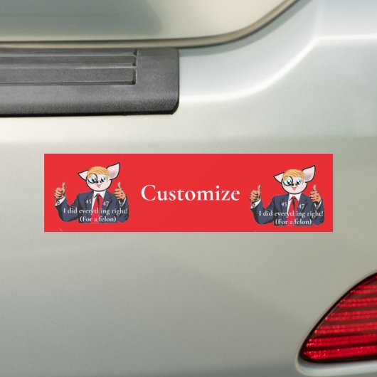 Misdadiger President Thunder_Cove Bumpersticker (Op auto)