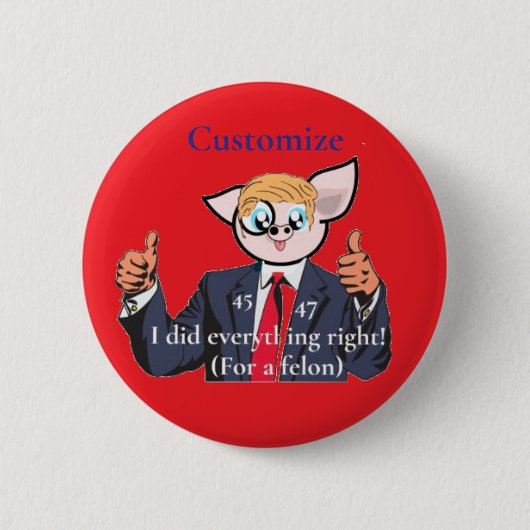 Misdadiger President Thunder_Cove Ronde Button 5,7 Cm (Voorkant)