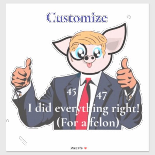 Misdadiger President Thunder_Cove Sticker (Vel)
