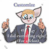 Misdadiger President Thunder_Cove Sticker (Voorkant)