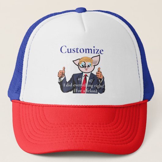 Misdadiger President Thunder_Cove Trucker Pet (Voorkant)