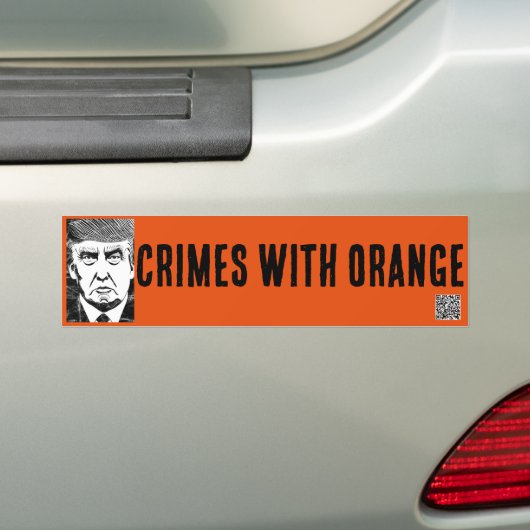 MISDRIJVEN MET ORANJE bumper sticker (Op auto)