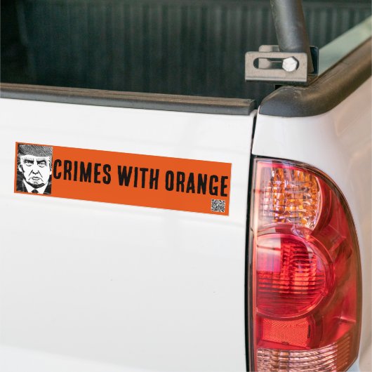 MISDRIJVEN MET ORANJE bumper sticker (Op Truck)