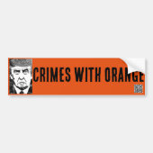 MISDRIJVEN MET ORANJE bumper sticker (Voorkant)