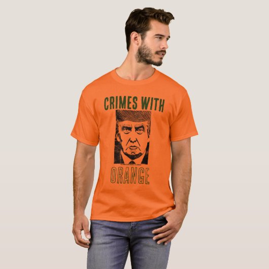MISDRIJVEN MET ORANJE T-shirt (Voorkant volledig)