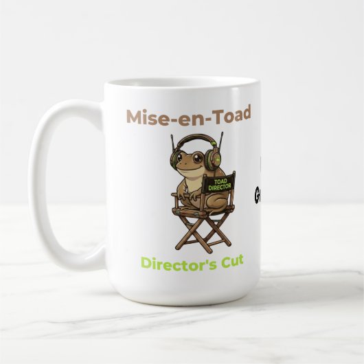 Mise-en-Toad Director’s Cut Cinema Pun Toad Art Koffiemok (Links)