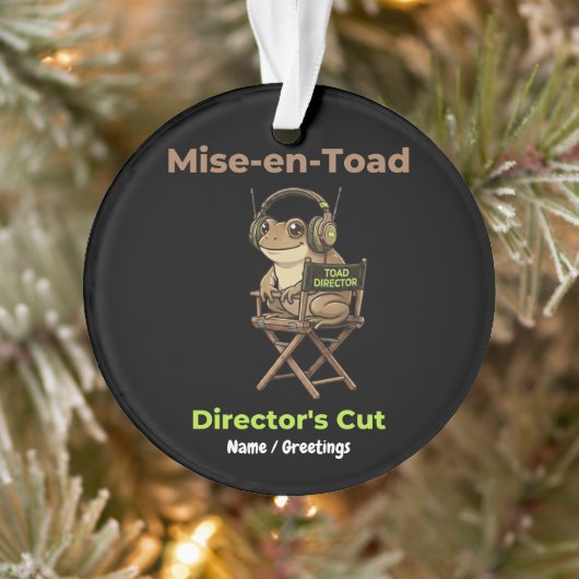 Mise-en-Toad Director’s Cut Cinema Pun Toad Art Ornament (Boom)