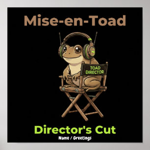 Mise-en-Toad Director's Cut Cinema Pun Toad Kunst Poster