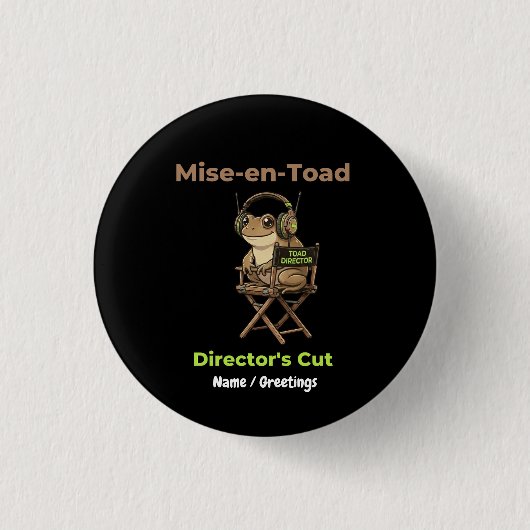 Mise-en-Toad Regisseurs Cut Cinema Padden Kunst Ronde Button 3,2 Cm (Voorkant)