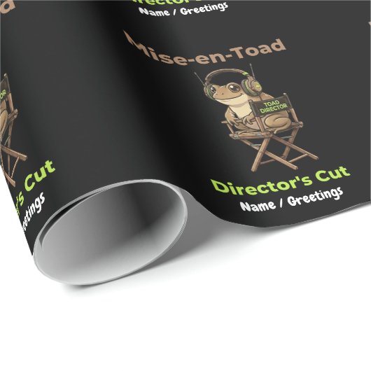 Mise-en-Toad Regisseurs Cut Cinema Toad Punt Kunst Cadeaupapier (Rol Hoek)