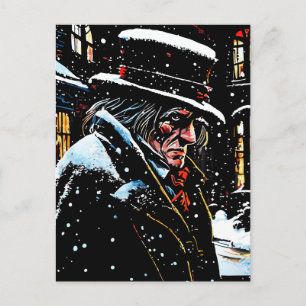 Miser Mister Ebenezer Scrooge Victoriaans Kerstmis Briefkaart