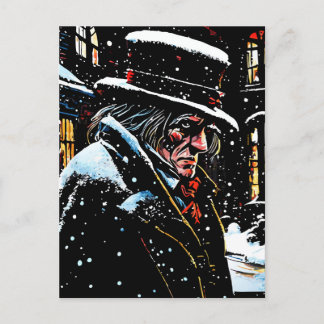 Miser Mister Ebenezer Scrooge Victoriaans Kerstmis Briefkaart