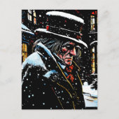 Miser Mister Ebenezer Scrooge Victoriaans Kerstmis Briefkaart (Voorkant)