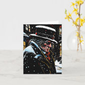 Miser Mister Ebenezer Scrooge Victoriaans Kerstmis Kaart (Gele Bloem)