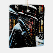 Miser Mister Ebenezer Scrooge Victoriaans Kerstmis Keramisch Ornament (Rechts)