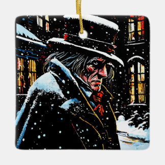 Miser Mister Ebenezer Scrooge Victoriaans Kerstmis Keramisch Ornament