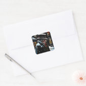Miser Mister Ebenezer Scrooge Victoriaans Kerstmis Vierkante Sticker (Envelop)
