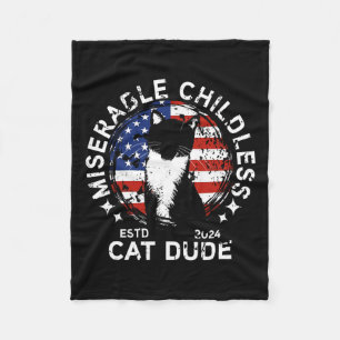 Miserable Childless Cat Dude 1 Fleece Deken