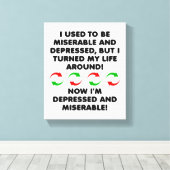 Miserable Draait Poster Canvas Afdruk (Insitu (Houten vloer))