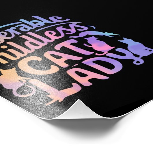 Miserable kinderloze kat dame foto afdruk (Hoek)