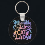 Miserable kinderloze kat dame sleutelhanger<br><div class="desc">Miserable kinderloze kat dame</div>