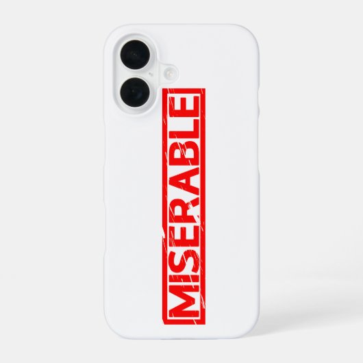 Miserbaar stempel iPhone 16 hoesje (Achterkant)