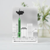 Miserly verliest bedrijven bedankkaart (Staand voorkant)