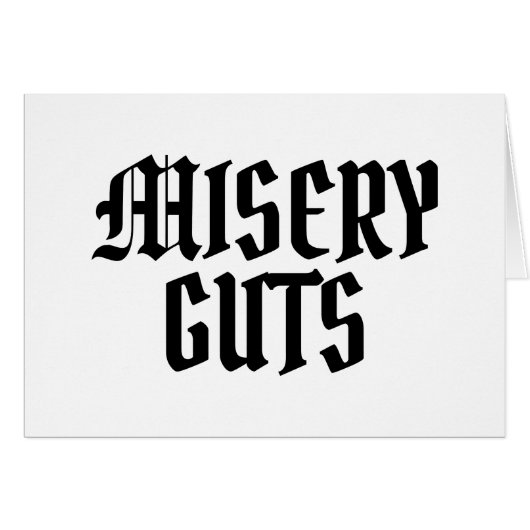 Misery Guts-Kaart (Voorkant Horizontaal)