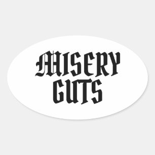 Misery Guts Ovale Sticker