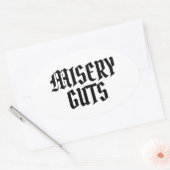 Misery Guts Ovale Sticker (Envelop)