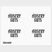 Misery Guts Ovale Sticker (Vel)