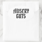 Misery Guts Ovale Sticker (Tas)