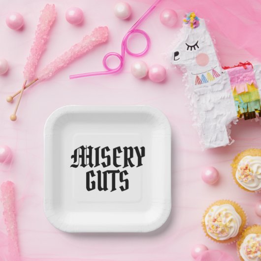 Misery Guts Papieren Bordje (Feest)