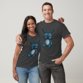 Misfit Blauwe Knuffel Konijn T-Shirt (Unisex)