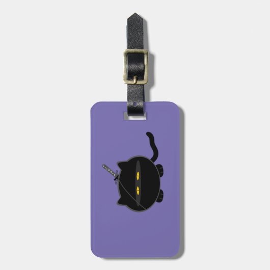 Misfit Ninja Cat Bagagelabel (Voorkant verticaal)