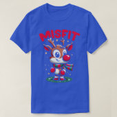 Misfit rendier Rudolph de rode neus T-shirt (Design voorkant)