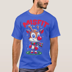Misfit rendier Rudolph de rode neus T-shirt