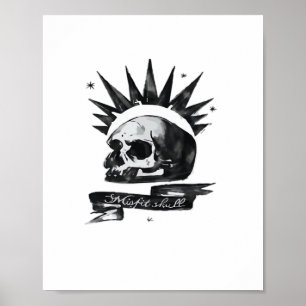 Misfit Schedel Creatieve Karakter Kunststijl Poster