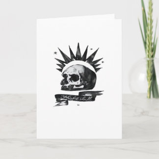Misfit Skull Creative CharacteFolded Greeting Card Kaart